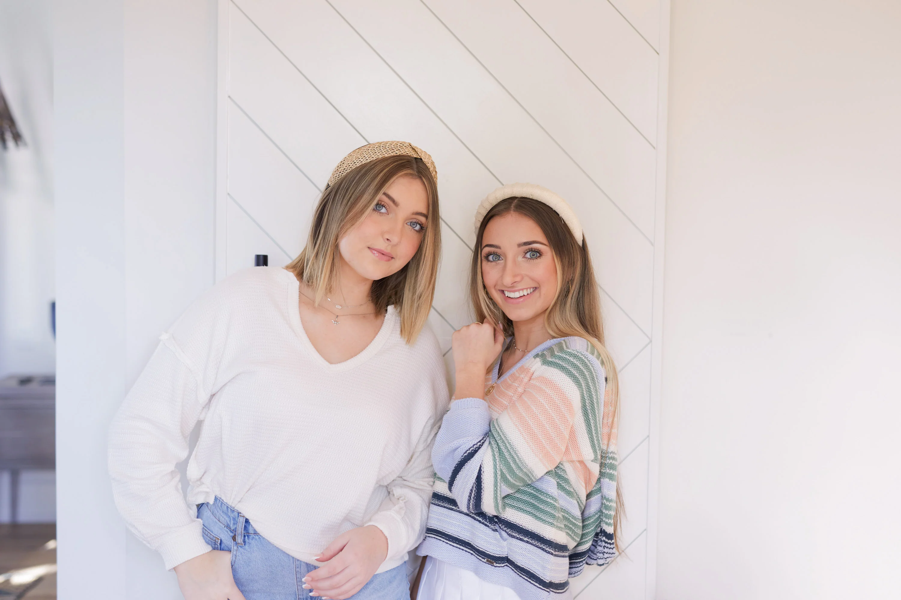 Take Me to the Beach Linen Raw Edge Headband- Light Taupe - Image 3