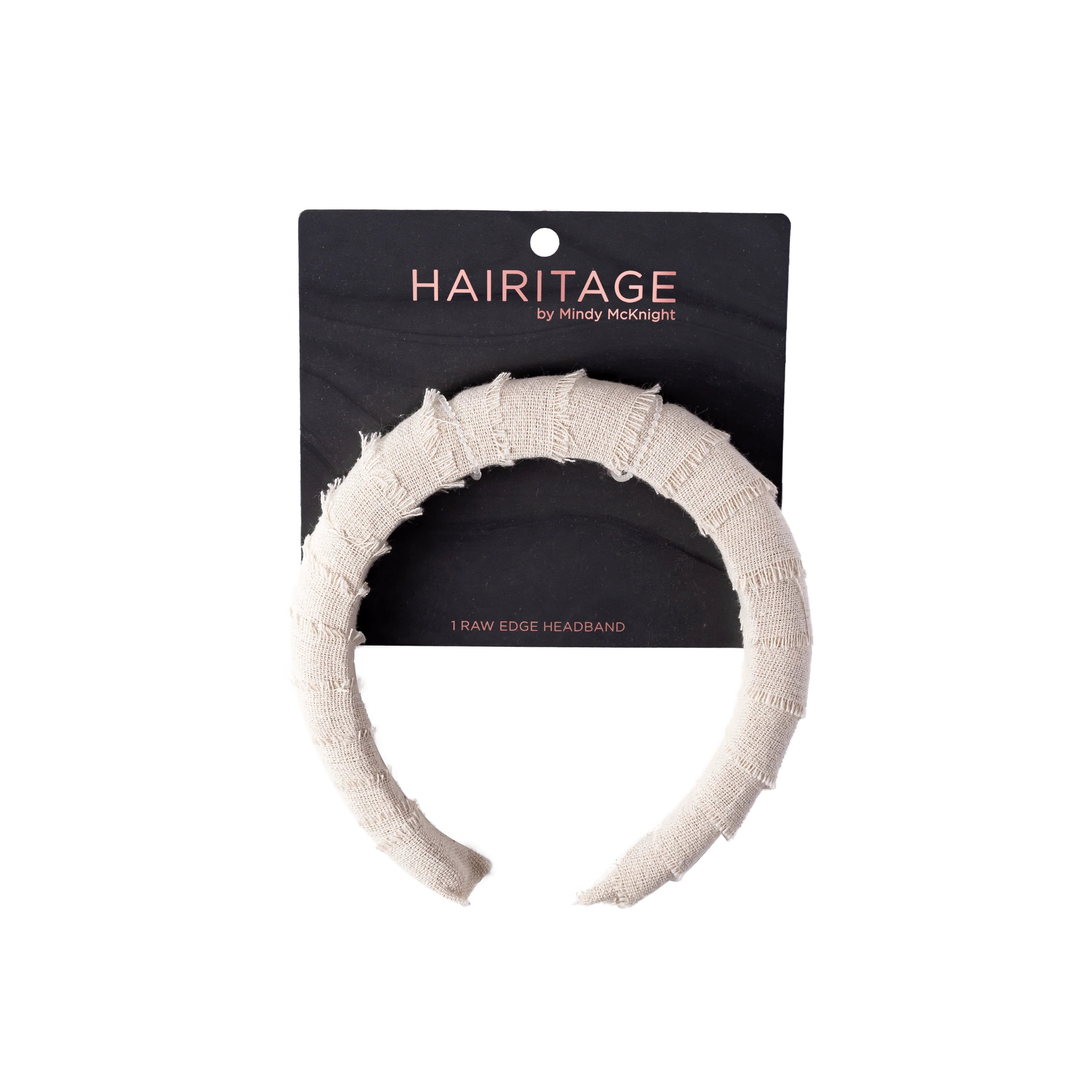 Take Me to the Beach Linen Raw Edge Headband- Light Taupe - Image 7