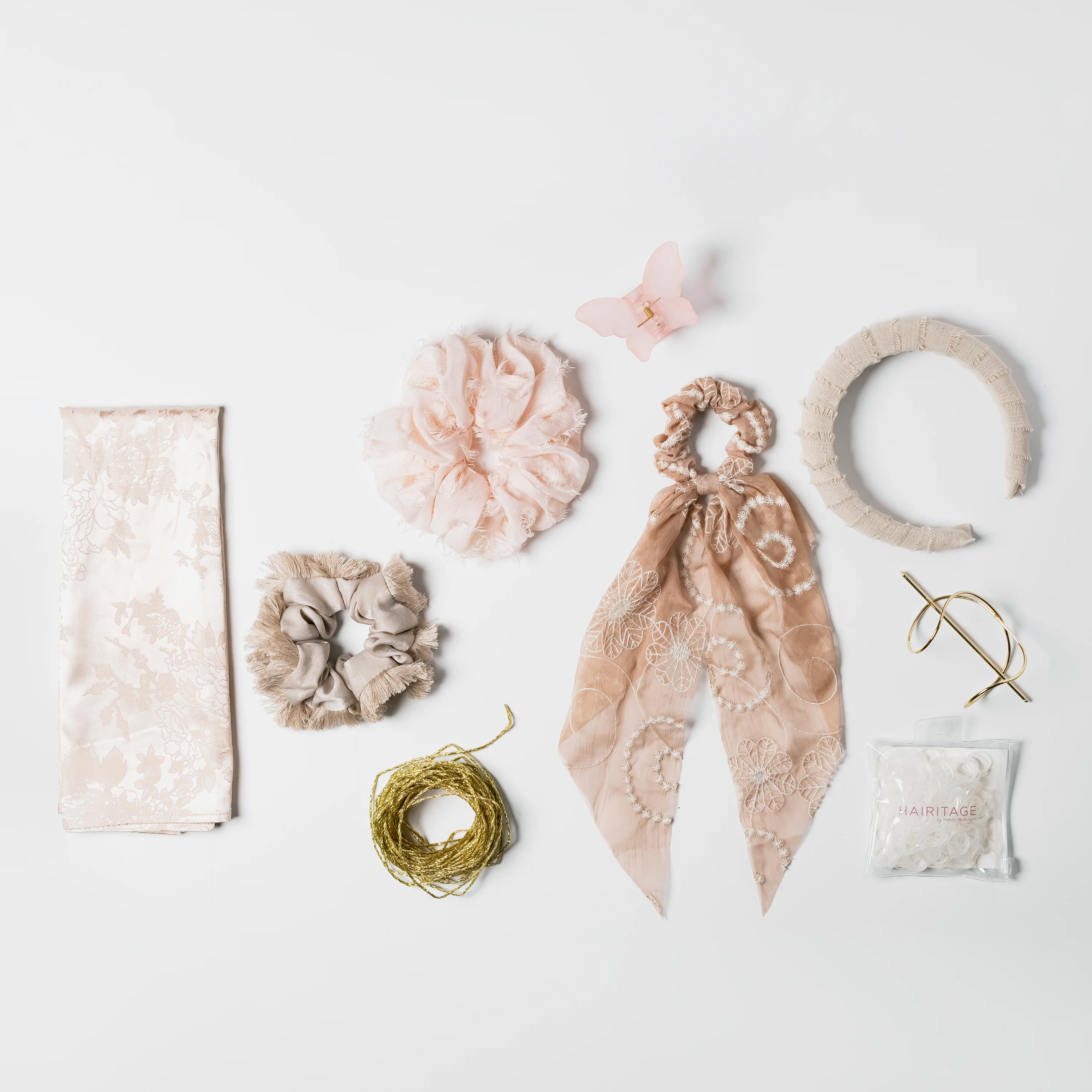 Take Me to the Beach Linen Raw Edge Headband- Light Taupe - Image 8