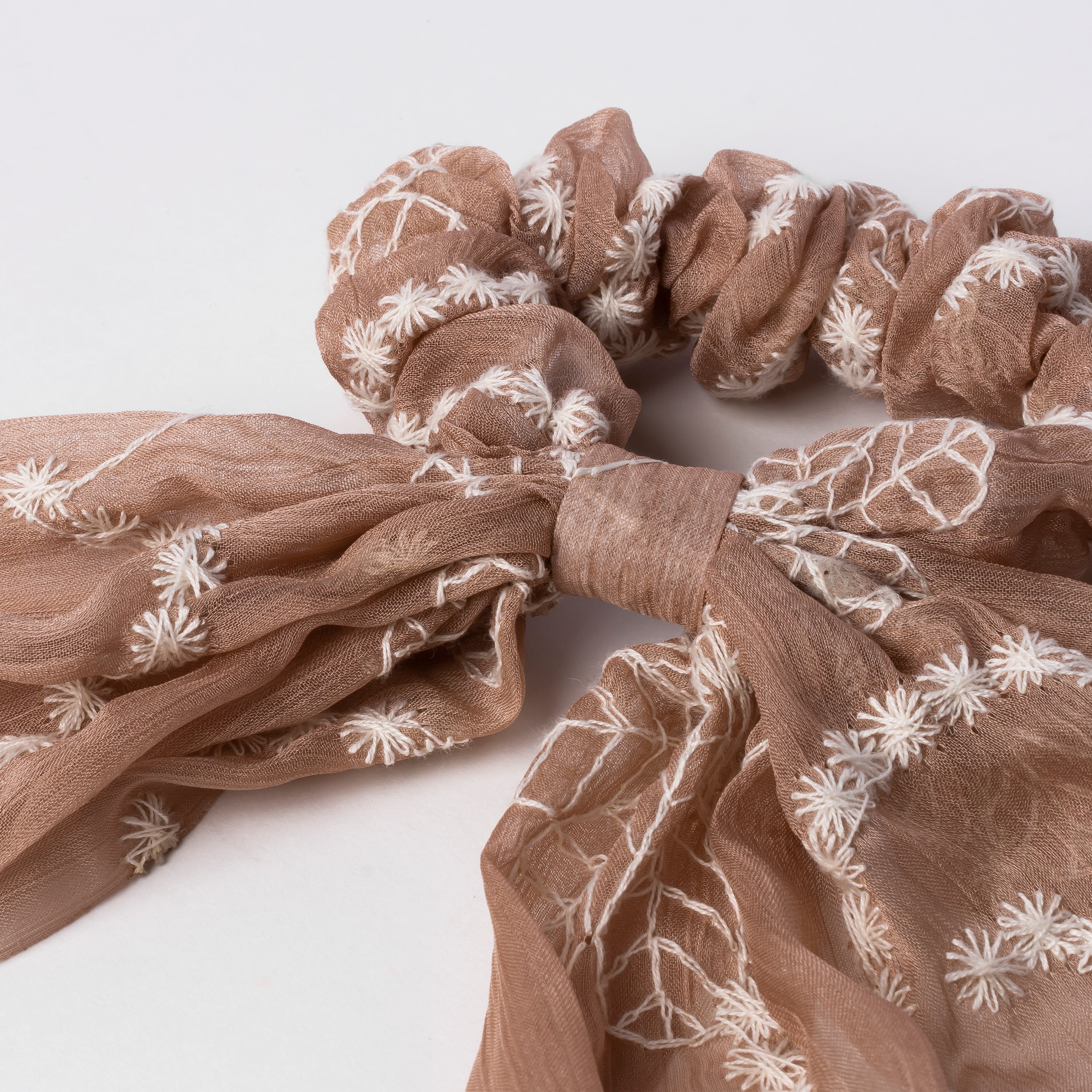 Take Me to the Beach Scarf Scrunchie & Ponytail Holder, Pink - Image 6