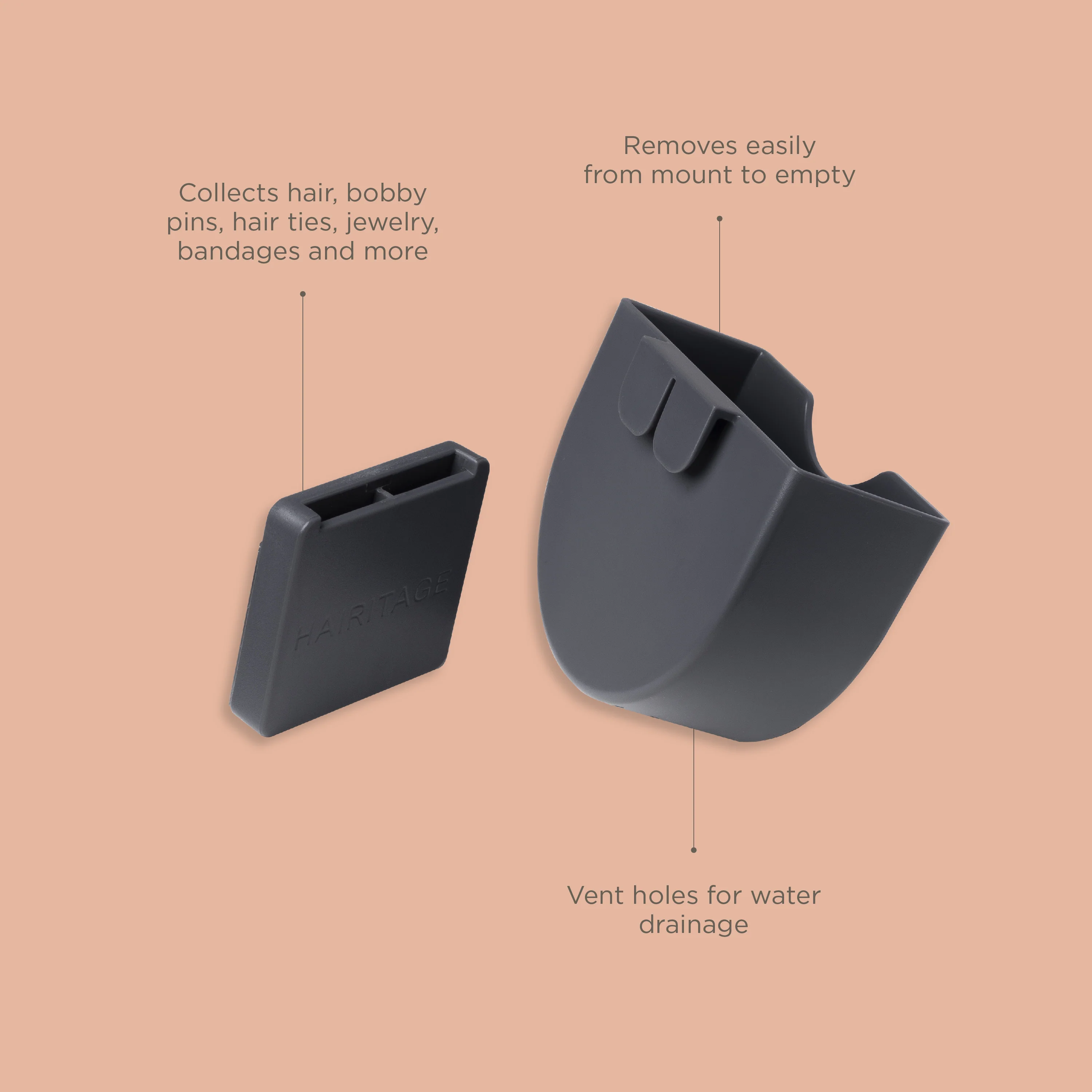 Hold My Hair Catch-All Shower Storage Basket for Hair & Accessories - Image 4